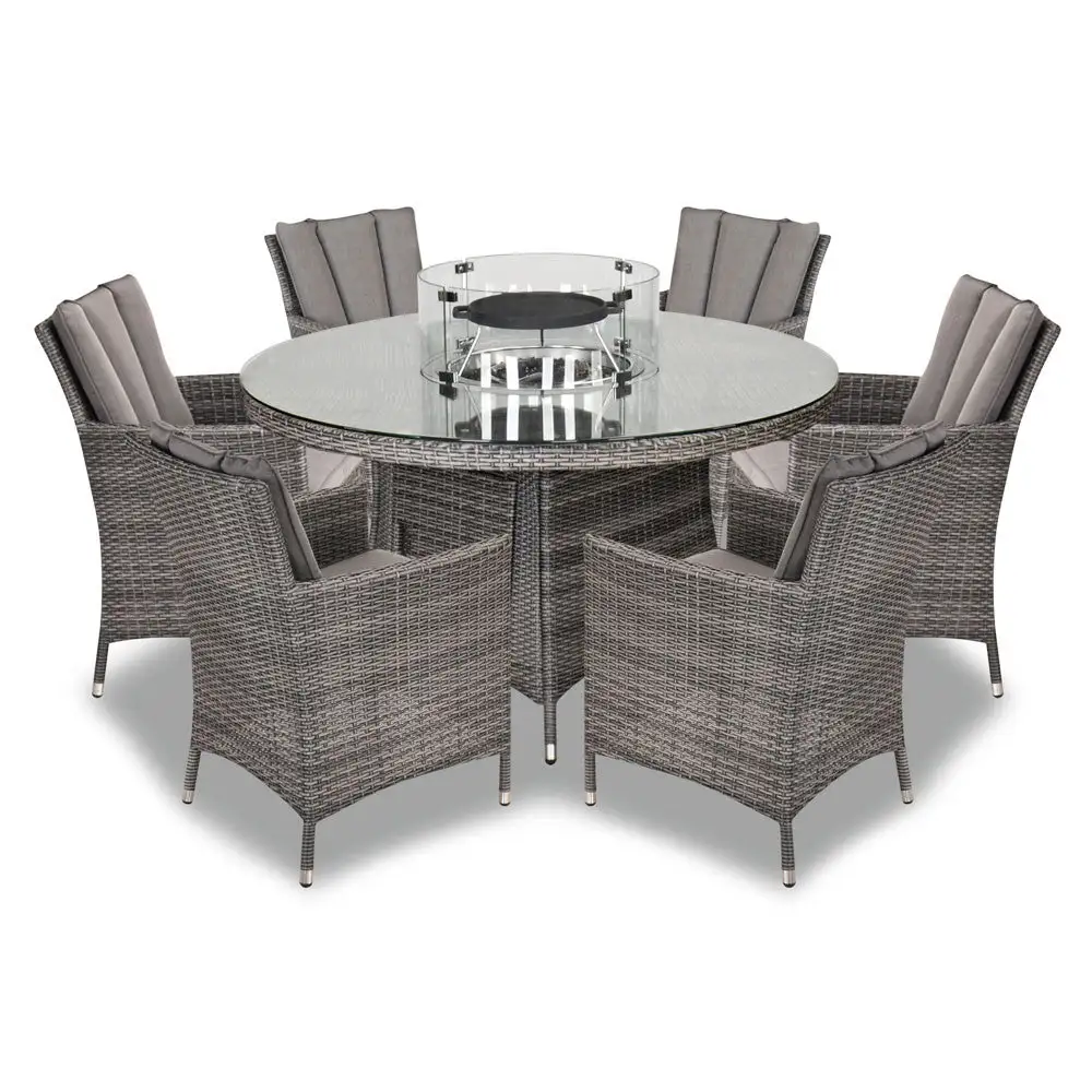 Montreal - 6 Seater Set With 135cm Round Table & Firepit