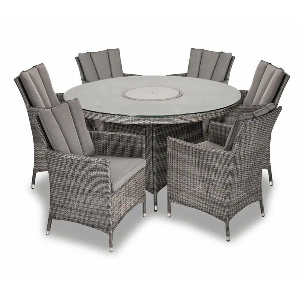 Montreal - 6 Seater Set With 135cm Round Table & Firepit - Image 3