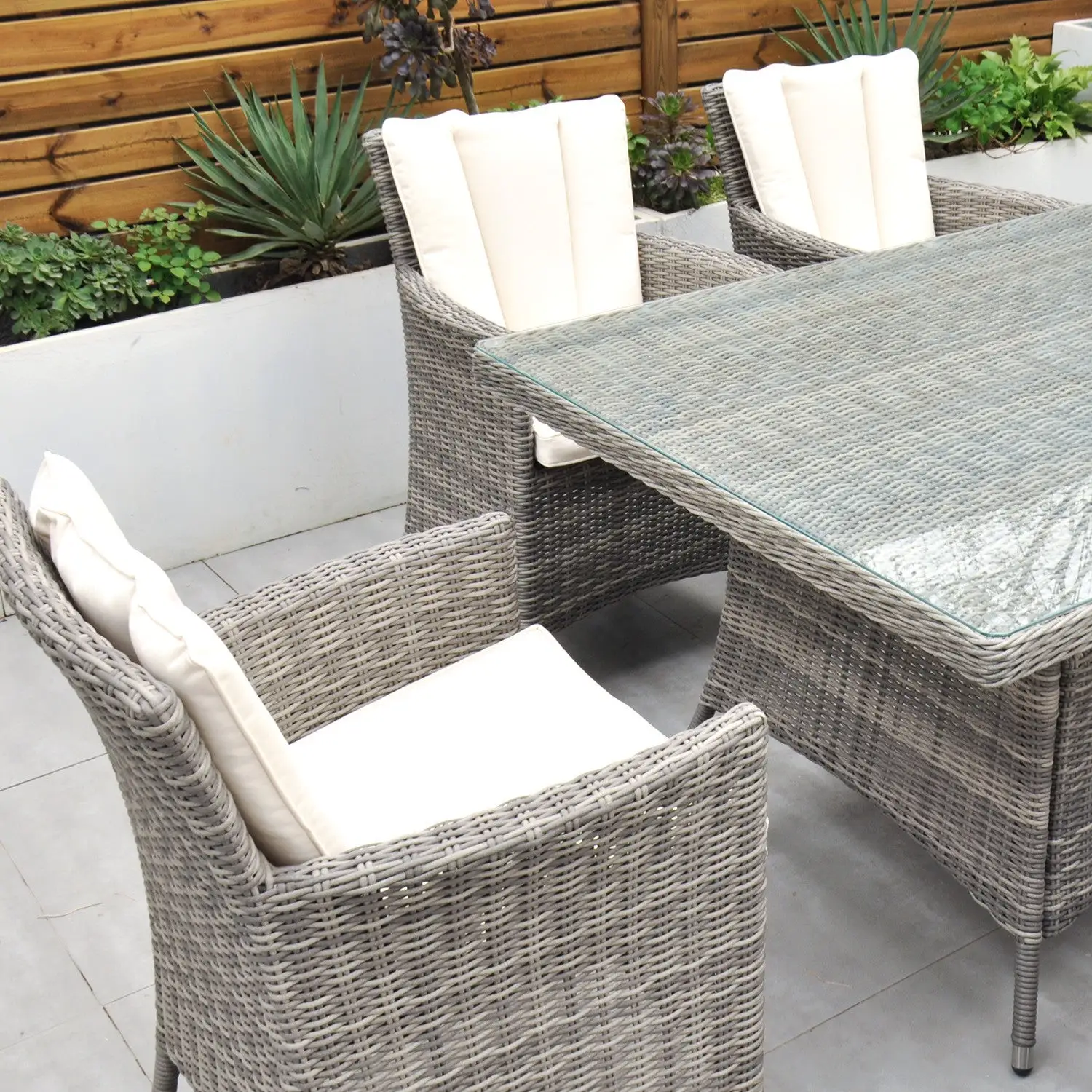 Oxford - 6 Seat Set With Rectangle Table (Grey) - Image 5