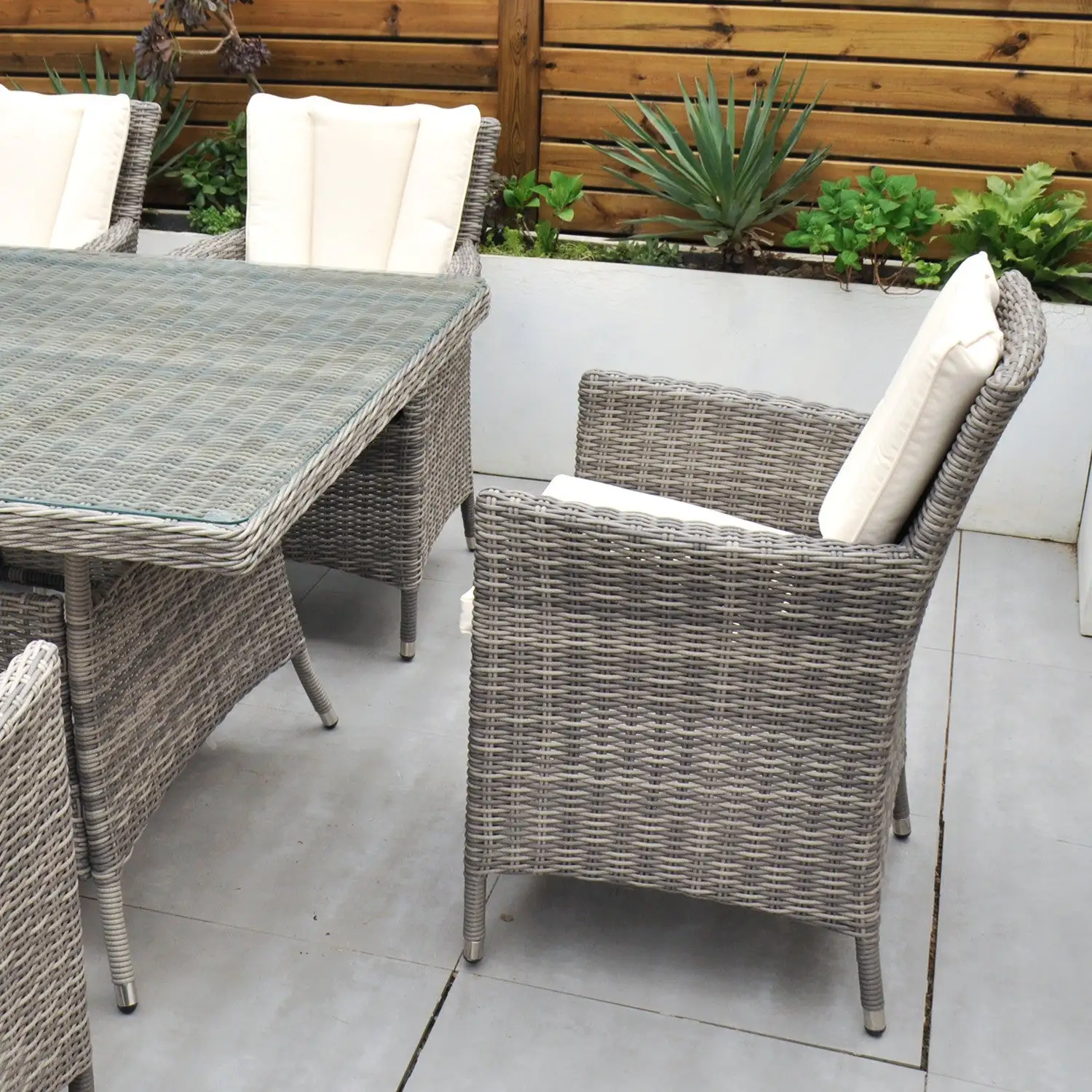 Oxford - 6 Seat Set With Rectangle Table (Grey) - Image 8