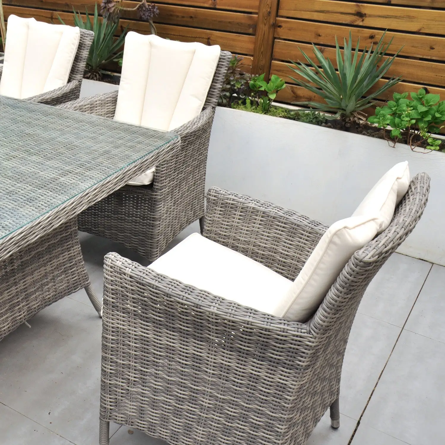 Oxford - 6 Seat Set With Rectangle Table (Grey) - Image 9