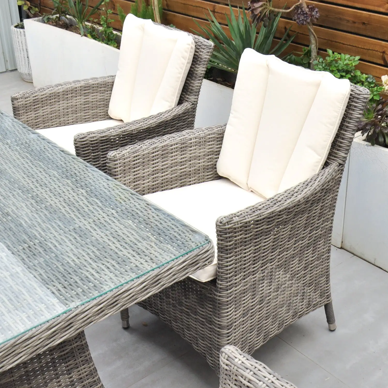 Oxford - 6 Seat Set With Rectangle Table (Grey) - Image 10