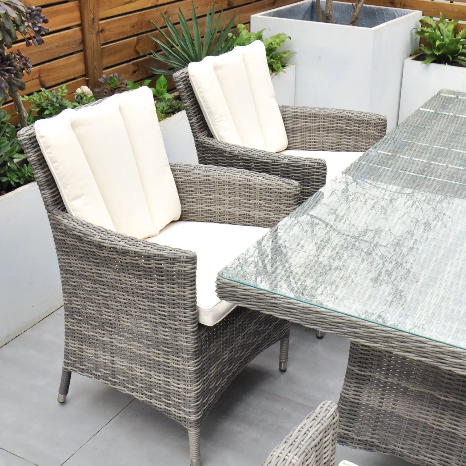 Oxford - 6 Seat Set With Rectangle Table (Grey) - Image 19