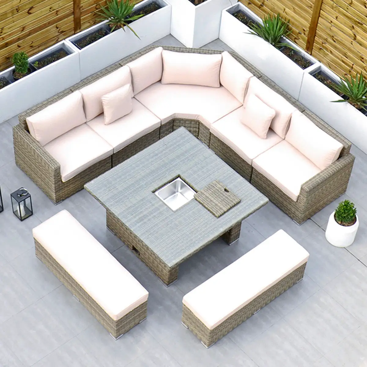 Rathwood RW - Extra Long Corner Sofa Set With Rising Table - Image 2