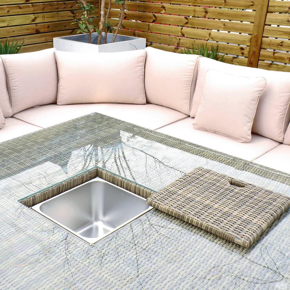 Rathwood RW - Extra Long Corner Sofa Set With Rising Table - Image 9