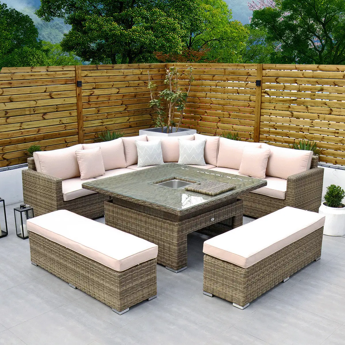 Rathwood RW - Extra Long Corner Sofa Set With Rising Table - Image 15