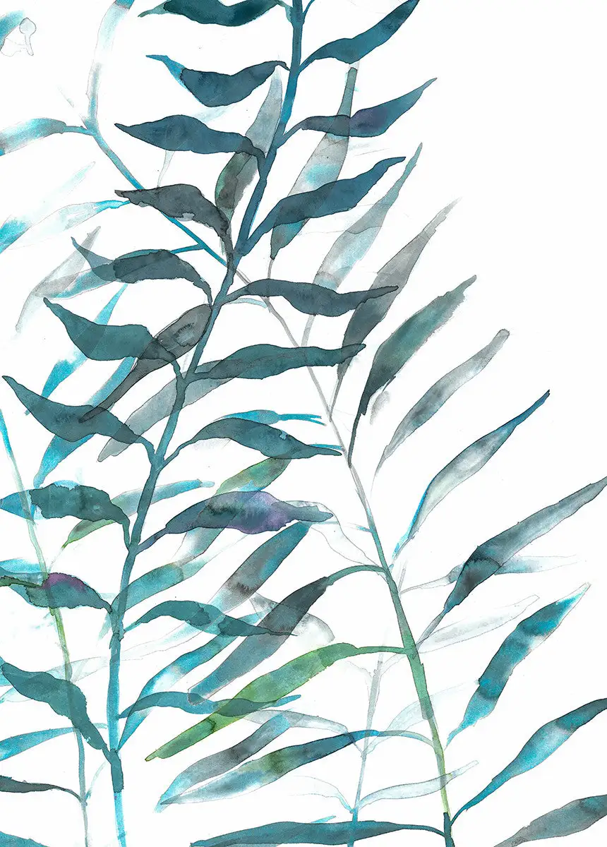 Incado Aqua Leafs, 50cmx70cm Wall Art - Image 3