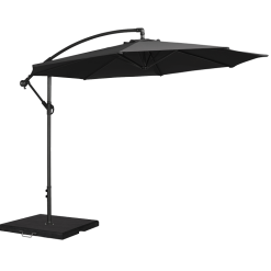 RW Cantilever Parasol - 300cm Round In Charcoal